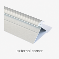 Profilé d'angle extérieur moderne de luxe en aluminium pour barre de finition de feuilles de PVC et marbre pour la décoration intérieure d'hôtels