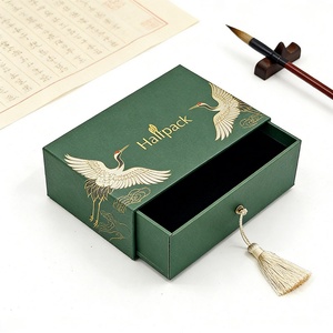 Eco-friendly Gift Drawer <b>Box</b> with Handle Offset Printing Recyclable High-end Paper Cardboard Tea <b>Box</b> Packaging - Product Image 5
