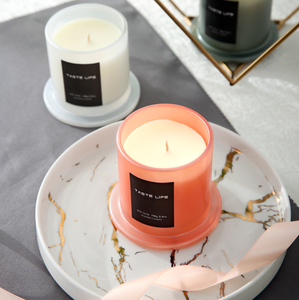 Luxe Europese Handgemaakte Kunst Design Kaarsen 5.29Oz Soja Kaarswas Witte Glazen Pot Geurkaarsen Luxe Cadeau Voor Vrienden - Product Image 6