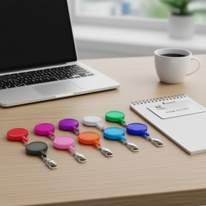 ที่ใส่บัตรแบบยืดหดได้ D0100XU1HUW สายดึงยาว 31 นิ้ว พร้อมคาราไบเนอร์พลาสติกแข็งแรง สีผสม สำหรับปีนเขา ทำงาน และโปรโมชั่น - Product Image 2