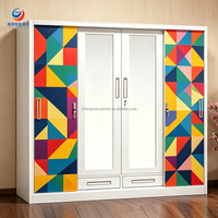 Armoire en acier robuste et démontable pour vêtements, installation simple, anti-rouille, organisateur de garde-robe en métal pour la maison et l'école