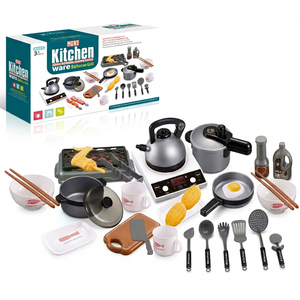 Nouveauté 2026 : Ensemble de 36 Pièces de Jouets de Cuisine de Simulation avec Cuisinière à Induction, Vaisselle et Kit de Cuisson pour Enfants, Jeu d'Imitation - Product Image 1