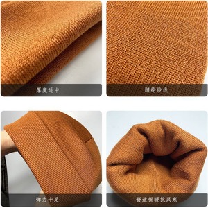 Bonnet tricoté unisexe de couleur unie, chaud et coupe-vent, avec bord roulé, pour adultes, en laine anti-boulochage, idéal pour l'hiver - Product Image 2