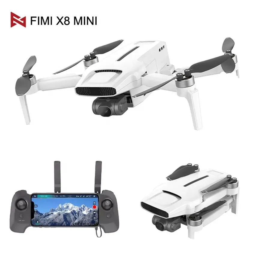 Pequeno controle remoto profissional rc 4k drones fimi x8 mini