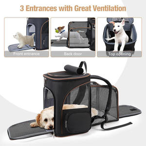 Borsa da Viaggio Trasparente per <span class=keywords><strong>Animali</strong></span> <span class=keywords><strong>Domestici</strong></span> con Fondo Antiscivolo e Spazio Estensibile per un <span class=keywords><strong>Trasporto</strong></span> Confortevole degli <span class=keywords><strong>Animali</strong></span> - Product Image 4