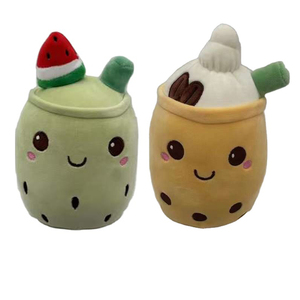Vente chaude mignon <span class=keywords><strong>fraise</strong></span> boisson en peluche peluche doux crème glacée lait thé en peluche Boba thé jouet Boba peluche oreiller - Product Image 2