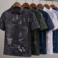Camiseta Polo Táctica de Manga Corta con Bolsillo con Cremallera y Estampado de Camuflaje Digital con Logotipo Personalizado OEM para Uso en Exteriores
