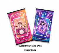 Cartes TCG en papier premium (Ae) avec estampage holographique, art personnalisé et boîte de rangement