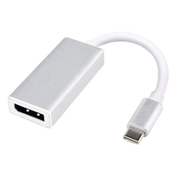 Cable Adaptador Convertidor de Video USB 3.1 Tipo-C Macho a DP Hembra 4K 60Hz con Cubierta de PVC para Monitor y Portátil