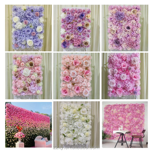 ZZLTY Parete Floreale Artificiale All'Ingrosso per Sfondi Matrimoniali, Decorazione Murale con Ortensie, Margherite e Rose - Product Image 1