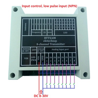 Module de relais de commutateur IO sans fil 8CH 433M Lora Remote Controller Feedback pour Smart Home PTZ