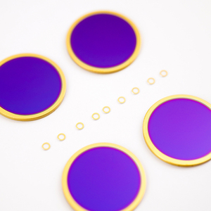 Sustrato de silicio Si metalizado Revestimiento antirreflectante 3,7-4.8um 8um 14um T 90% Ge Germanio Ventana óptica plana chapada en oro - Product Image 6