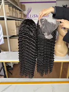 13x6 Hd Lace Frontal Wig Deep Wave 200% Density 100% Human Hair Wholesale For Business Black Woman