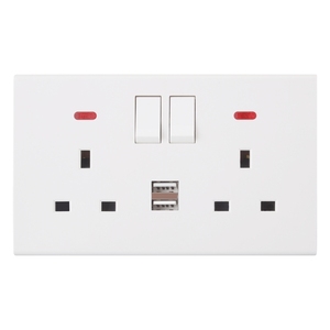 Bán buôn N21 10A/16A 13A đánh giá ổ cắm phổ quát với <span class=keywords><strong>switch</strong></span> và USBA tiêu chuẩn Anh PC thương mại Ổ cắm điện công nghiệp - Product Image 3