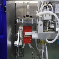 Machine de conditionnement horizontale automatique remplissante de forme de poche de Doypack pour la sauce de jus de fruit, la poudre liquide d'épices de café