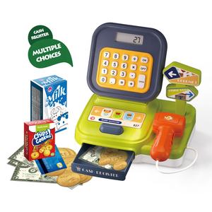 Banatoys populaire semblant jouer jouets préscolaires <span class=keywords><strong>caisse</strong></span> <span class=keywords><strong>enregistreuse</strong></span> de supermarché avec écran d'affichage numérique et calcul pour les enfants - Product Image 1