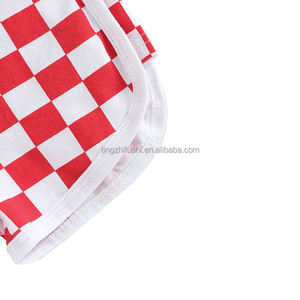 Celana pendek motif kotak-kotak, celana pendek anak laki-laki dan perempuan, pakaian olahraga kembali ke sekolah, tali serut cetakan kotak-kotak musim panas - Product Image 5