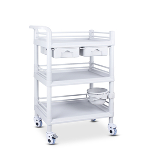 Medical ABS Plastic Hand <strong>Cart</strong> Trolley 2 Drawers 3-layer Hospital <strong>Nursing</strong> Trolley <strong>Cart</strong> - Product Image 1