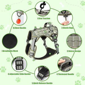 High Quality Wholesale Factory Price Outdoor Bite Proof Weighted Chest Vest Functional Tactical <b>Large</b> <b>Dog</b> Training Harness - Product Image 3