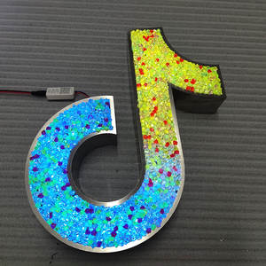 Крытая наружная стальная металлическая наружная Водонепроницаемая светодиодная подсветка с бриллиантовыми буквами ювелирный магазин светодиодная Светящаяся вывеска - Product Image 5