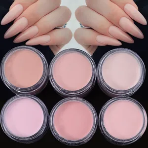 ผงอะคริลิคสีชมพูนู้ด 6 สี ขนาด 7 กรัม แบบกระปุก แห้งเร็ว สำหรับต่อเล็บแบบฝรั่งเศส ปั้นลาย 3 มิติ และแบบจุ่ม - Product Image 3