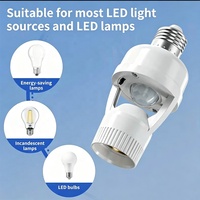 Douille de lampe E27 avec détecteur de mouvement PIR, ABS, 85-265V, activation automatique par présence humaine, pour éclairage domestique, couloir, escalier, garage