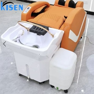 KISEN Lit de lavage de cheveux thaïlandais de luxe, portable, avec bassin, fauteuil de massage électrique 3D pour le corps entier et thérapie aquatique - Product Image 1