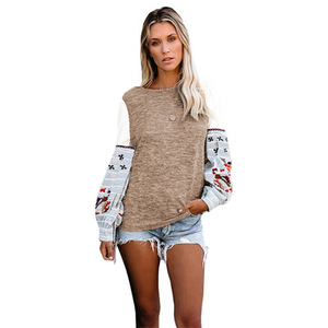 Las mujeres <span class=keywords><strong>bordado</strong></span> Floral linterna de manga larga <span class=keywords><strong>jersey</strong></span> de cuello suéter de punto - Product Image 5