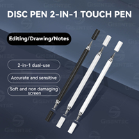 Livraison rapide, stylet numérique universel 2 en 1 en plastique, pointe remplaçable pour écrans tactiles capacitifs actifs, tablettes Android