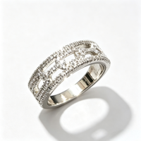 Bagues en laiton plaqué platine, pierres étincelantes élégantes pour les fêtes d'anniversaire, les mariages, les anniversaires de mariage, bijoux de mode, cadeaux