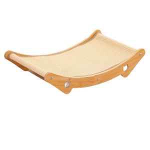 Large Cat Scratcher Board With Sisal <b>Pad</b> Wooden Cat <b>Bed</b> For Chubby Cats 20Lbs Four Seasons Use - Product Image 5