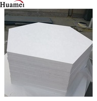 Huamei-tablero suspendido de fábrica, fibra de vidrio hexagonal, techo acústico, nube, techo falso