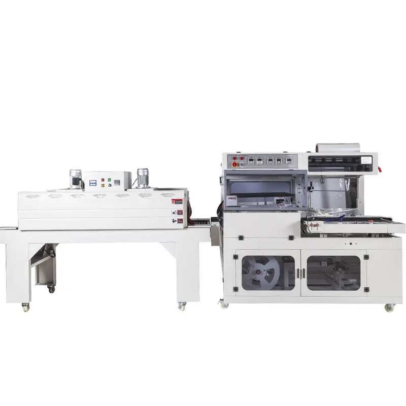 450L Automatic Sealing & Cutting Machine & 4020 Hot Air Circulating Shrinking Machine