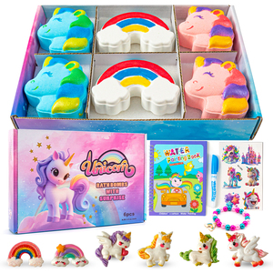 OEM Organic Rich Bubble Bath Schaum bade bombe mit Überraschung spielzeug in <span class=keywords><strong>Einhorn</strong></span> Kids Play Wholesale - Product Image 1