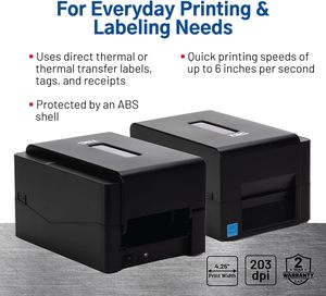 Máy in mã vạch giá cả phải chăng <span class=keywords><strong>TSC</strong></span> TE200 Te244 Te300, máy in nhãn mã vạch nhiệt chuyển nhiệt để bàn 110mm - Product Image 3