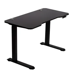 便宜的办公室接待处装饰黑白办公桌，钢制高度可调游戏桌