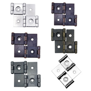 Charnières en fer Yuyao 54x47mm 76.5x74x1.5mm, connecteurs de meubles à double écran rabattable, charnières de porte d'armoire rotatives à 360 degrés - Product Image 1