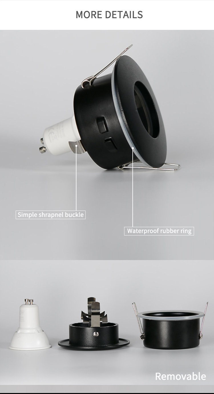 Recessed Waterproof IP65 Downlight CU10 Anti Glare for Kitchen Ceiling