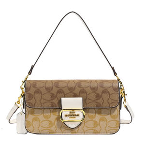 Sac messager vintage pour femme avec rivets géométriques et bandoulière réglable. Matériau PU de haute qualité, portable et durable - Product Image 3