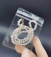 Sacs à bijoux en PVC transparents anti-ternissement avec fermeture éclair pour le rangement de bijoux en argent, bagues et boucles d'oreilles