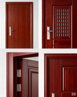 Porte d'entrée en acier ignifugé moderne et contemporaine, prix d'usine, surface finie pour maison, villa, appartement, hôtel