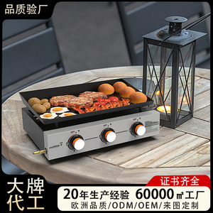 Stainless Steel Gas Grill Oven Enamel Griddle Propane Natural Gas Commercial Outdoor Cooking Equipment - Product Image 5