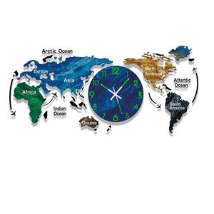 <span class=keywords><strong>Orologio</strong></span> <span class=keywords><strong>da</strong></span> <span class=keywords><strong>Parete</strong></span> Silenzioso con Mappa del <span class=keywords><strong>Mondo</strong></span> per Decorazione Domestica, Bestseller - Product Image 3
