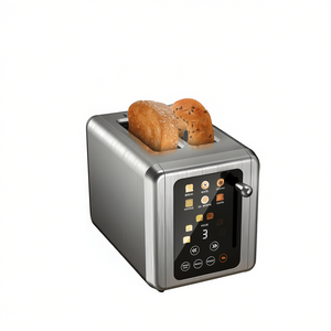 Tostadora de Grado Alimenticio para 2 Rebanadas, SUS304, Temporizador Digital, 6 Niveles de Tostado, Ranura Ancha, Fácil de Limpiar, Bandeja Extraíble - Product Image 1