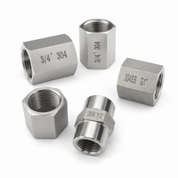 Raccord hexagonal CNC en acier inoxydable 304 BSPP BSPT 3000 PSI, filetage femelle 1/2, 3/4, 1 pouce, surface lisse, usage industriel
