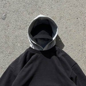 Sudadera con Capucha Corta de Felpa de 380GSM para Hombre, Fabricada con 100% Algodón, Estilo Urbano Holgado, Vintage, con Serigrafía Personalizada - Product Image 2