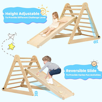 Triangle en bois Montessori 7 en 1 à hauteur réglable pour enfants avec base robuste