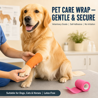 Bande de contention élastique auto-adhésive non tissée personnalisable avec logo pour le soutien des blessures sportives et les soins des animaux de compagnie