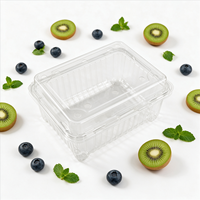 Emballage en plastique transparent personnalisable pour fruits (myrtilles, fraises, kiwis) en RPET recyclé, écologique et de qualité alimentaire, vente en gros
