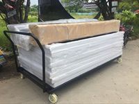 Chariot de scène pour plateforme de scène en aluminium 1,22 x 1,22 m, support de scène 1-1,5 m et garde-corps d'escalier